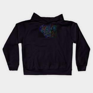 Black Panther Art - Flower Bouquet with Glowing Edges 11 Kids Hoodie